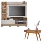 Estante Home Theater Maceió Com Pés Freijó Off White E Aparador Riviera Freijó Colibri