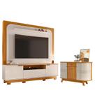 Estante Home Theater Nilo com Pés com Aparador para Sala Buffet Monza Cinamomo Off White - Madetec