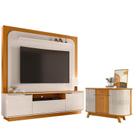 Estante Home Theater Nilo sem Pés com Aparador para Sala Buffet Monza Cinamomo Off White - Madetec