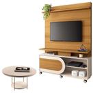 Estante Home Theater òrbis Cinamomo Off White E Mesa De Centro Sky Off White- Hb Móveis