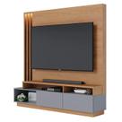 Estante Home Theater para Tv 75 Pol. com Led 180cm Maitê C05 Freijó/Cinza Fosco - Mpozenato