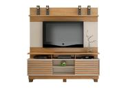 Estante Home Theater para TV até 60 Polegadas 2 Portas Texas Cinamomo/Off White Valdemóveis
