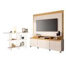 Estante Home Theater Quantum Off White Cinamomo e Aparador Infinity Off White HB Móveis