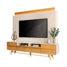 Estante Home Theater Sala Estar Fita LED TV Até 85 Polegadas 3 Portas Pés Nobre