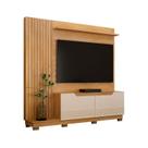 Estante Home Theater Santiago Para TV Cinamomo/Off White Valdemóveis