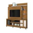 Estante Home Theater Savage Painel para TV 55" c/ Rodízios Naturale/ Off White
