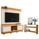 Estante Home Theater Siena com Pés com Aparador Frizz Cinamomo Off White - Madetec