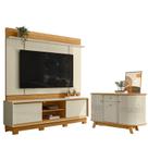 Estante Home Theater Siena com Pés com Aparador para Sala Buffet Monza Cumaru Opala - Madetec Estante Home Theater Siena com Pés com Aparador para Sala Buffet Monza Cumaru Opala - Madetec