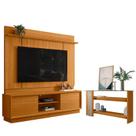 Estante Home Theater Siena sem Pés Cinamomo com Aparador Frizz Cinamomo Off White - Madetec