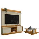 Estante Home Theater Siena sem Pés com Mesa de Centro Frizz Cumaru Opala - Madetec Estante Home Theater Siena sem Pés com Mesa de Centro Frizz Cumaru Opala - Madetec