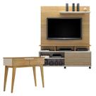 Estante Home Theater Star e Aparador Bellíssima Cinamomo Off White - Valdemóveis