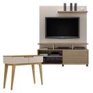 Estante Home Theater Star e Aparador Bellíssima Off White Cinamomo - Valdemóveis