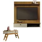 Estante Home Theater Suspenso Íris com Aparador Estoril Cumaru Opala - Madetec