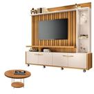 Estante Home Theater Titan Off White Cinamomo e Mesa de Centro sky Cinamomo - HB Móveis