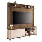 Estante Home Theater Trinus Castanho Off White - HB Móveis