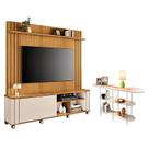 Estante Home Theater Trinus Cinamomo Off White com Aparador Infinity Off White - HB Móveis