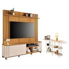 Estante Home Theater Trinus Cinamomo Off White Com Aparador Infinity Off White - Hb Móveis