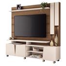 Estante Home Theater Virtus Castanho Off White - Hb Móveis