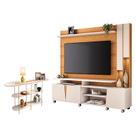 Estante Home Theater Virtus Cinamomo Off White com Aparador Infinity Off White - HB Móveis