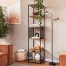 Estante Industrial Alta 180x40cm com 5 Nichos P1023 Mel