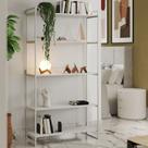 Estante Industrial Guaecá 180x95 Multiuso para Livros Decor Sala Home Office - Branco