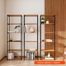 Estante Industrial Raul Carvalho e Preta 60 cm