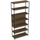 Estante Industrial Steel Quadra Artesano 90 cm (largura) MDP Vermont Aço Preto 7 Prateleiras