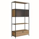 Estante Industrial York Artesano 90 cm (largura) em MDP Hanover Duas Portas Aço Preto Estante Industrial York Artesano 90 cm (largura) em MDP Hanover Duas Portas Aço Preto