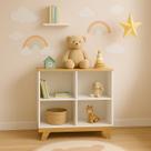 Estante Infantil 4 Nichos 100% Mdf Retrô