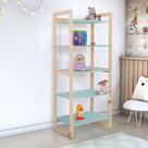 Estante Infantil Alta para Livros e Brinquedos Diversos 64x150cm Colorê Menta