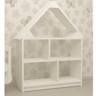 Estante Infantil Casinha Branca MDF 114x100cm Prateleiras para Livros, Brinquedos e Decoração Estante Infantil Casinha Branca MDF 114x100cm Prateleiras para Livros, Brinquedos e Decoração