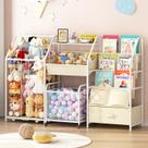 Estante infantil, Organizador de Brinquedos Infantil com Carrinho Móvel, Estante Multifuncional para Livros, Brinquedos com Compartimentos Removíveis