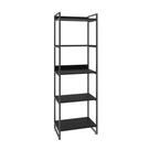 Estante Kuadra 60x40x187cm C/05 Prateleiras Preto ônix / Preto ônix / Estante Kuadra 60x40x187cm C/05 Prateleiras Preto ônix / Preto ônix /