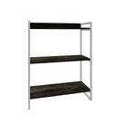 Estante Kuadra 80x40x104cm C/03 Prateleiras Carvalho Dark / Carvalho Dark /