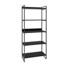 Estante Kuadra 80x40x187cm C/05 Prateleiras Preto ônix / Preto ônix / Estante Kuadra 80x40x187cm C/05 Prateleiras Preto ônix / Preto ônix /