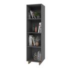 Estante Livreiro 3 Prateleiras Nomad Appunto Cinza/Castanho
