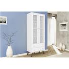 Estante Livreiro de Escritório ESM 217 c/ 2 Portas c/ Vidro e 2 Gavetas 70cm Branco - Movelbento Estante Livreiro de Escritório ESM 217 c/ 2 Portas c/ Vidro e 2 Gavetas 70cm Branco - Movelbento