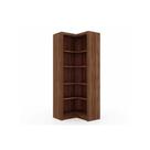 Estante Livreiro de Escritório ME4132 de Canto c/ 4 Prateleiras Nogal - Tecno Mobili