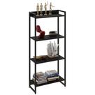 Estante Livreiro Dynamica Industrial 60cm 4 Prateleiras C08 Preto Ônix - Mpozenato Estante Livreiro Dynamica Industrial 60cm 4 Prateleiras C08 Preto Ônix - Mpozenato
