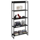 Estante Livreiro Dynamica Industrial 80cm 5 Prateleiras C08 Preto Ônix - Mpozenato Estante Livreiro Dynamica Industrial 80cm 5 Prateleiras C08 Preto Ônix - Mpozenato