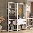 Estante Livreiro Modular 135cm 2 Peças Com 2 Gavetas Multimóveis Mp6029 Branco Estante Livreiro Modular 135cm 2 Peças Com 2 Gavetas Multimóveis Mp6029 Branco
