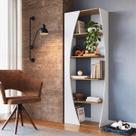 Estante Livreiro Multiuso 5 prateleiras 63cm Branco/Mel