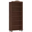 Estante Livreiro Multiuso 5 Prateleiras Madeira Maciça Lazuli F06 Café - Lyam Decor