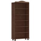 Estante Livreiro Multiuso 5 Prateleiras Madeira Maciça Lazuli F06 Café - Lyam Decor Estante Livreiro Multiuso 5 Prateleiras Madeira Maciça Lazuli F06 Café - Lyam Decor