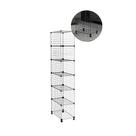 Estante Livreiro Prateleira de Aço Aramado 40cm Profundidade 6 Nichos Preto Organizador de Objetos