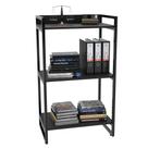 Estante Livreiro Prisma Estilo Industrial 60cm 3 Prateleiras Preto Onix - Mpozenato Estante Livreiro Prisma Estilo Industrial 60cm 3 Prateleiras Preto Onix - Mpozenato