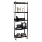 Estante Livreiro Prisma Estilo Industrial 60cm 5 Prateleiras Preto Onix - Mpozenato Estante Livreiro Prisma Estilo Industrial 60cm 5 Prateleiras Preto Onix - Mpozenato