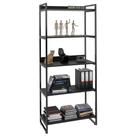 Estante Livreiro Prisma Estilo Industrial 80cm 5 Prateleiras Preto Onix - Mpozenato