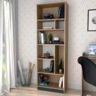 Estante Livreiro Roma com 8 Nichos - Mel/Preto
