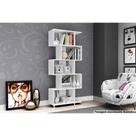 Estante Livreiro Solteiro ESM209 c/ 5 Nichos Branco - Movelbento